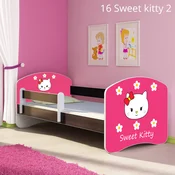 Djecji krevet ACMA s motivom, bocna wenge 140x70 cm 16 Sweet Kitty 2