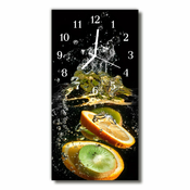 tulup.si Steklena navpična ura Kuhinja sadje barva vode 30x60 cm
