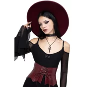 Ženski korzet (pas) KILLSTAR - Wetland Bat Peplum - Rdeča - KSRA012437