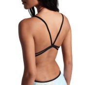Arena light floral swimsuit lace back black/white multi xl - uk38