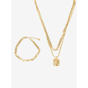 Womens Gold Bracelet and Necklace Set Pieces Myrsa - Womens