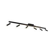 Trio Lighting Zeno LED stropni reflektor, 6 točk, mat črna, kovina - Dnevna soba/jedilnica - Sodobni - črna mat barva