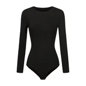 cfab Bodi Crew Neck Longsleeve Bodysuit črna