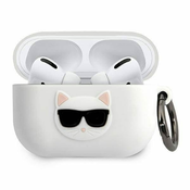 Karl Lagerfeld Originalni APPLE AIRPODS PRO Karl Lagerfeld Cover Silicone Choupette Case (KLACAPSILCHWH) white