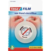 TESA Ljepljiva traka TESAFILM® može se otrgnuti rukama (D x Š) 25 m x 19 mm prozirna sadržaj: 1 kolut