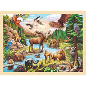 Puzzle Živali v divjini - Goki - 3+