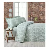 Set prošiveni prekrivac i dvije jastucnice Eponj Home Pure Water Green, 200 x 220 cm