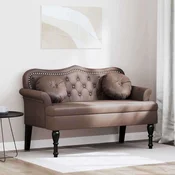 vidaXL Chesterfield klop Rjava 120,5 x 65 x 75 cm Umjetno usnje