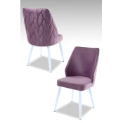 Hanah Home Set stolica Pufi, 48x90x43 cm, 2 komada, Ljubicaste