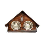 shumee Shih Tzu, Shi tsu, Shi-Tzu, Szi-cu, Szitzu - leseno stojalo s pasjimi posodicami, okrasne pasje posodice, darilo za posvojitev psa znamke Art-Dog