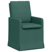 Vidaxl Jedilni stoli 2 szt. Temno zelena 57 x 67 x 98 cm blago