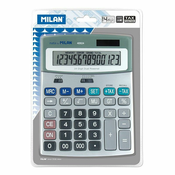Kalkulator Milan Bijela Srebrna Metal 18,5 x 14 x 2 cm