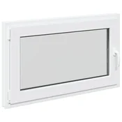 Vidaxl Okno za klet RISOR 100 x 60 cm PVC in steklo Bela