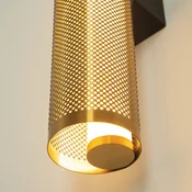 Zambelis LED stenska svetilka 23041, zlata, nerjaveče jeklo, 3.000 K - Dnevna soba/jedilnica - zlata, črna