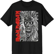 Iron Maiden Eponymous Face Red Logo Black M Majica