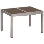 Gardenson Raztegljiva Vrtna Miza Ambia, Steklo, Aluminij, 120-180x90