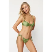 Trendyol Green Balconette Tunnel Brazilian Bikini Set