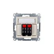 shumee Dvojna vtičnica za zvočnik Simon 54 Cream DGL32.01/41