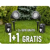 V-TAC Vgradna vrtna svetilka, 1+1 gratis + 2x žarnica GU10 gratis! Farba svetla: Hladna bela