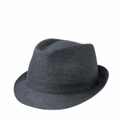 Ljetni laneni šešir Stetson Trilby Linen — Dark Grey - L