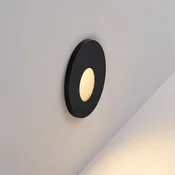 Molto Luce LED vgradna svetilka Wall 68R RD, aluminij, črna, CCT - Hodnik - Sodobni
