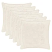 vidaXL Prevleka za blazino 6 kos HOUTEN Bela 35 x 35 cm