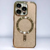 Infostyle Silikonski ovitek Glitter - MagSafe za iPhone 13 Pro Max Zlata/TPU silikon