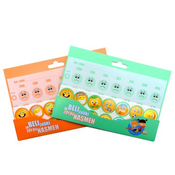 Beli zobki, 56 nalepk