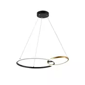 EMILION VISEČA LED SVETILKA 36W/ČRNA/ZLATA/IP20/2150lm RA72296