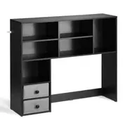 VEVOR Namizni knjižni regal 3 nivoji 94x254x792 cm črne barve