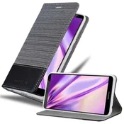 Cadorabo CADORABO Ohišje, združljiv s Huawei v sivi črni barvi - zaščitni pokrov z magnetnim zapiranjem, stoječo funkcijo in režo za kartico, (20566868)
