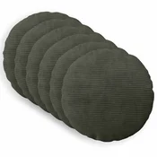 vidaXL Prevleka za blazino 6 pcs HEERLEN Antracit O 60 cm korduroy