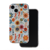 Silikonski ovitek Hippie Flower za Samsung Galaxy A55 - oranžen