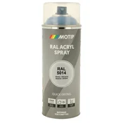 Industrijski akrilni lak sprej RAL HG 400ml Motip - RAL 5014 golobje modra