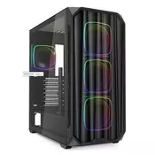 SHARKOON AK5M RGB midiATX okno črno ohišje