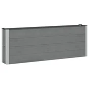 Povišena vrtna gredica Crna 200 x 30 x 72 cm WPC i aluminij