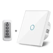 SmartHome RF touch prekidac, 1 taster, 433 MHz, Sa daljinskim, Beli