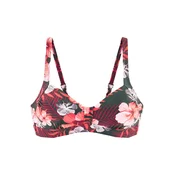 LASCANA Bikini zgornji del temno zelena / marelica / losos