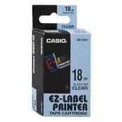 Traka za etikete CASIO XR 18 X1 18 mm x 8 m prozirna, crna boja 10000322
