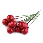 Biseri/jagode na žici O1,2 cm - rdeča (20 kosov)