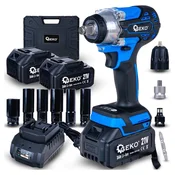 Aku udarni vijačnik brezkrtačni 350Nm 21V 2x3,0Ah – set XXL 82080
