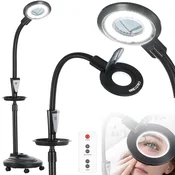 24W LED kozmetična svetilka za povečanje trepalnic, stoječa, črna