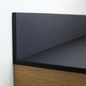 shumee Kopalniški pult HPL za omarico 60 cm 60,5 x 47 cm Črna mat z 18 cm ploščo