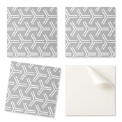 shumee Samolepilne vinilne kopalniške ploščice z vzorcem geometrijskih puščic 9x30x30 cm