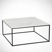 Hanah Home Poly Marmo Sto za dnevnu sobu, Belo-Crna