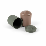 Dantoy Tiny Bio Sippy Cups šalica Olive/Mocca 0m+ 2 kom