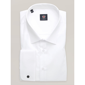 Moška elegantna bela srajca z manšetnimi gumbi 16668