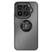 AVIZAR Ohišje za Xiaomi 15T Pro z vrtljivim magnetnim obročem in matiranim zaključkom, Črna, (5000190369)