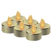 LED dekoracija – 6x čajna svečka zlata, 6x CR2032 , notranja, vintage 6/1