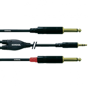 Cordial Avdio kabel Cordial, 3 m, REAN banana 3,5 mm/2 x banana 6,3 mm